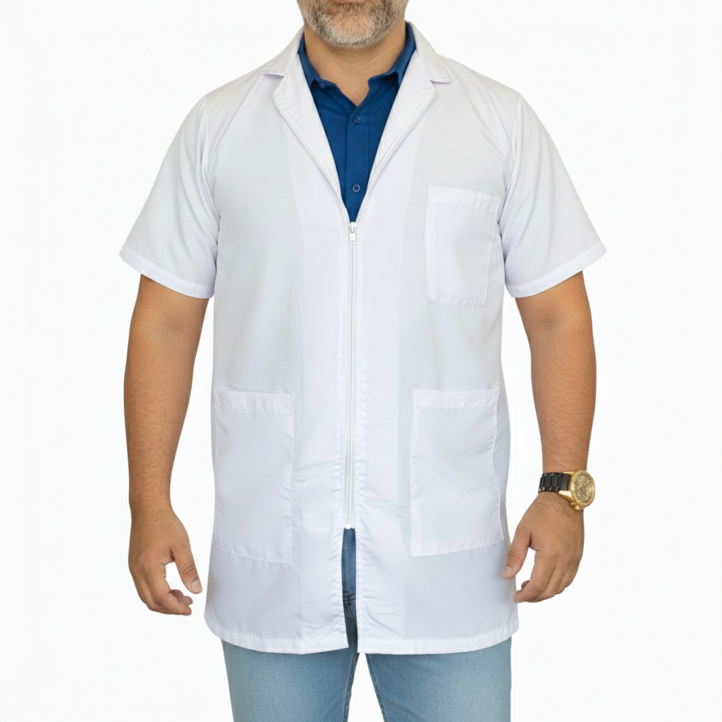 Bata manga corta antifluido