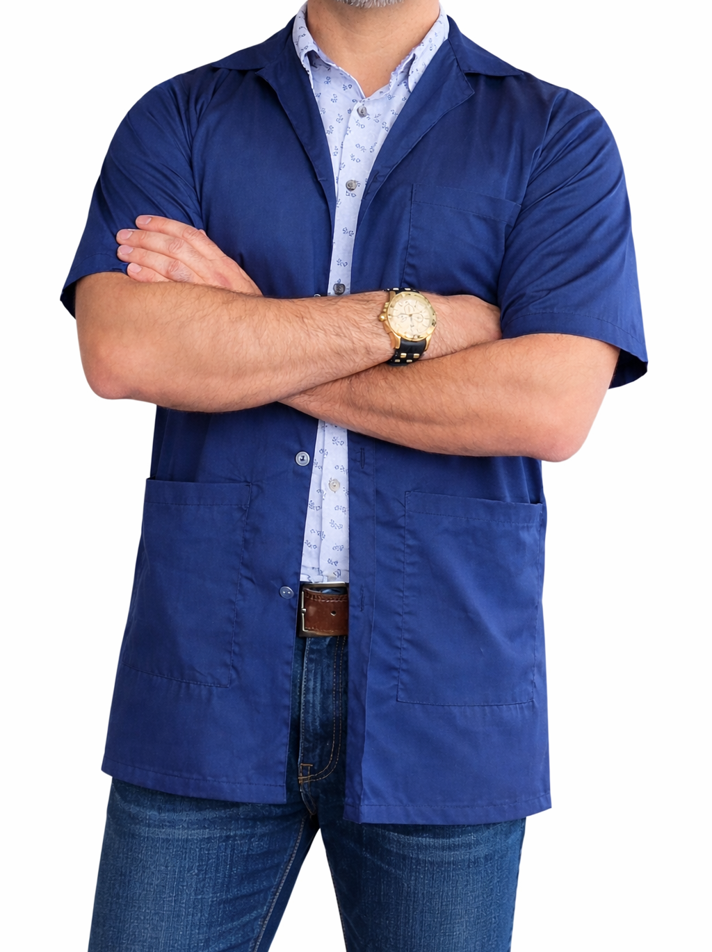 Bata manga corta en dacrón