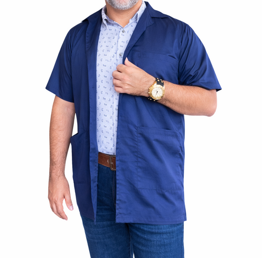 Bata manga corta en dacrón