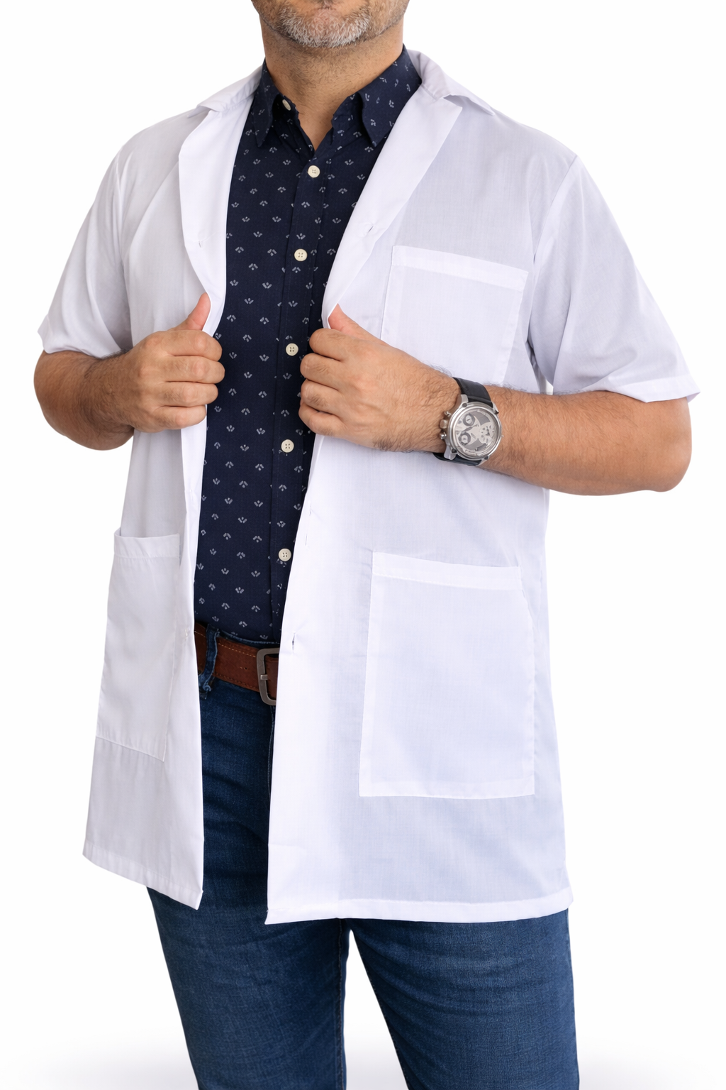 Bata manga corta en dacrón