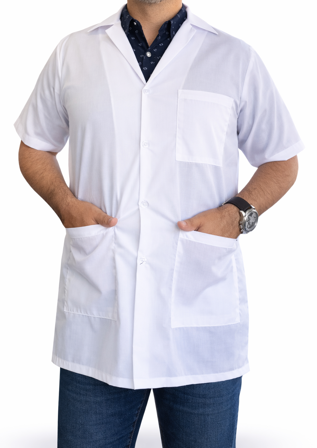 Bata manga corta en dacrón