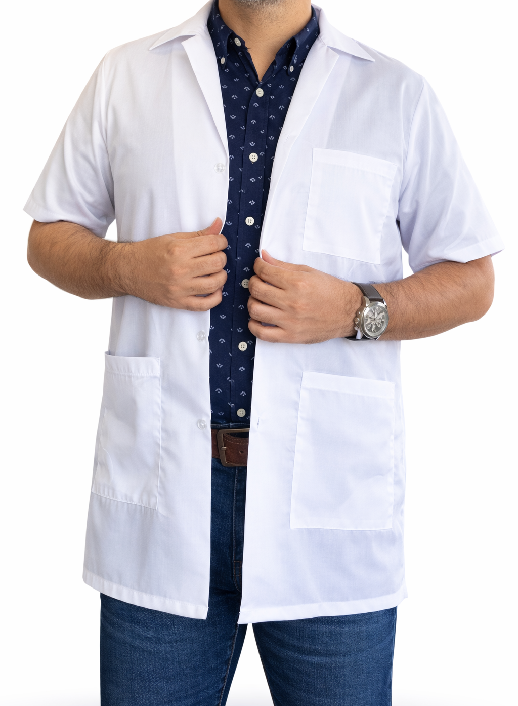 Bata manga corta en dacrón