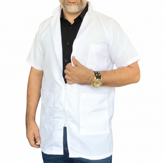 Bata manga corta antifluido