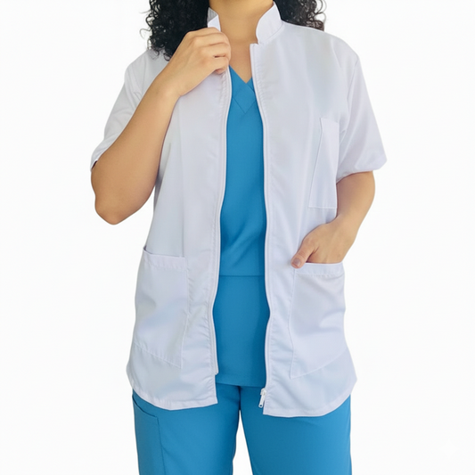 Bata manga corta antifluido